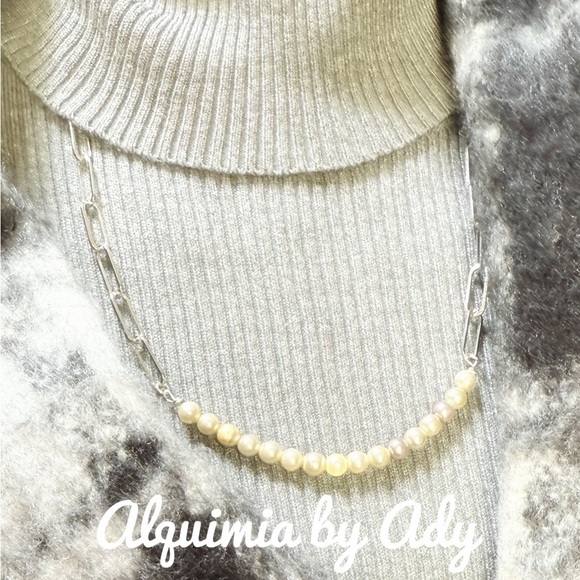 Alquimia Silver and pearls necklace - Picture 1 of 4